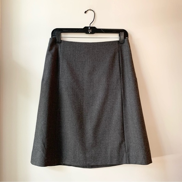 J. Crew Wool Gray A-Line Skirt Size 4 - Picture 1 of 5